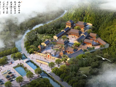 晋江资教寺总体建筑规划方案图